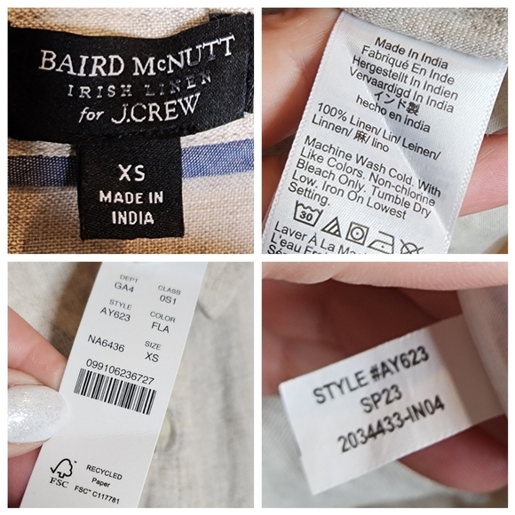 NWT J. Crew Linen Baird McNutt Relaxed-fit Short-sleeve Button Shirt Dress XS - Picture 3 of 15